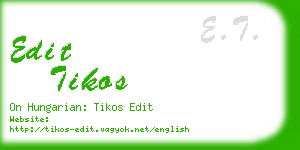 edit tikos business card